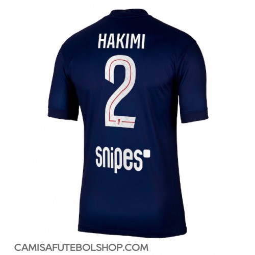 Camisa de time de futebol Paris Saint-Germain Achraf Hakimi #2 Replicas 1º Equipamento 2025-26 Manga Curta